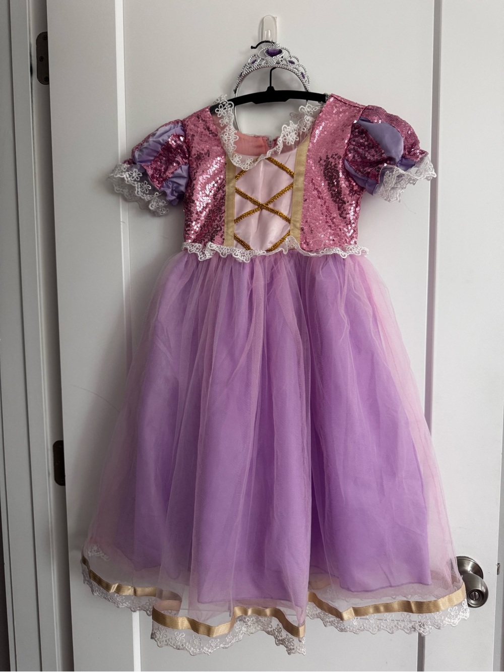 Girls Pink & Purple Princess Halloween Costume Dress